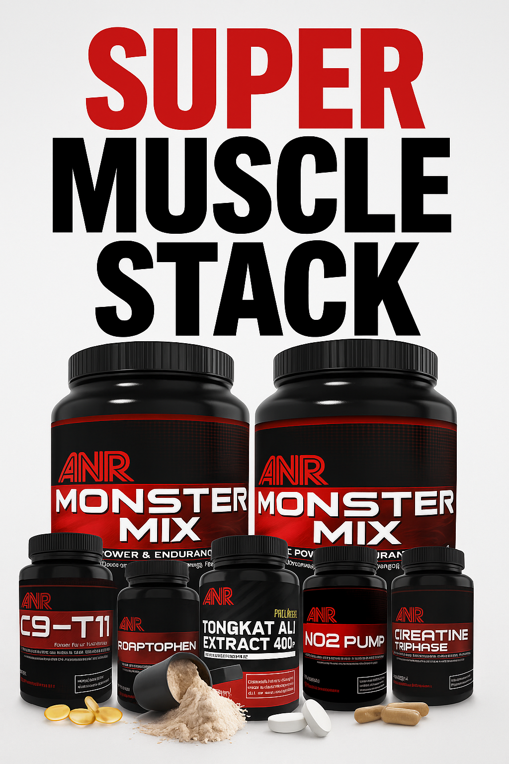 SUPER MUSCLE STACK: Testosterone-Charged Edition